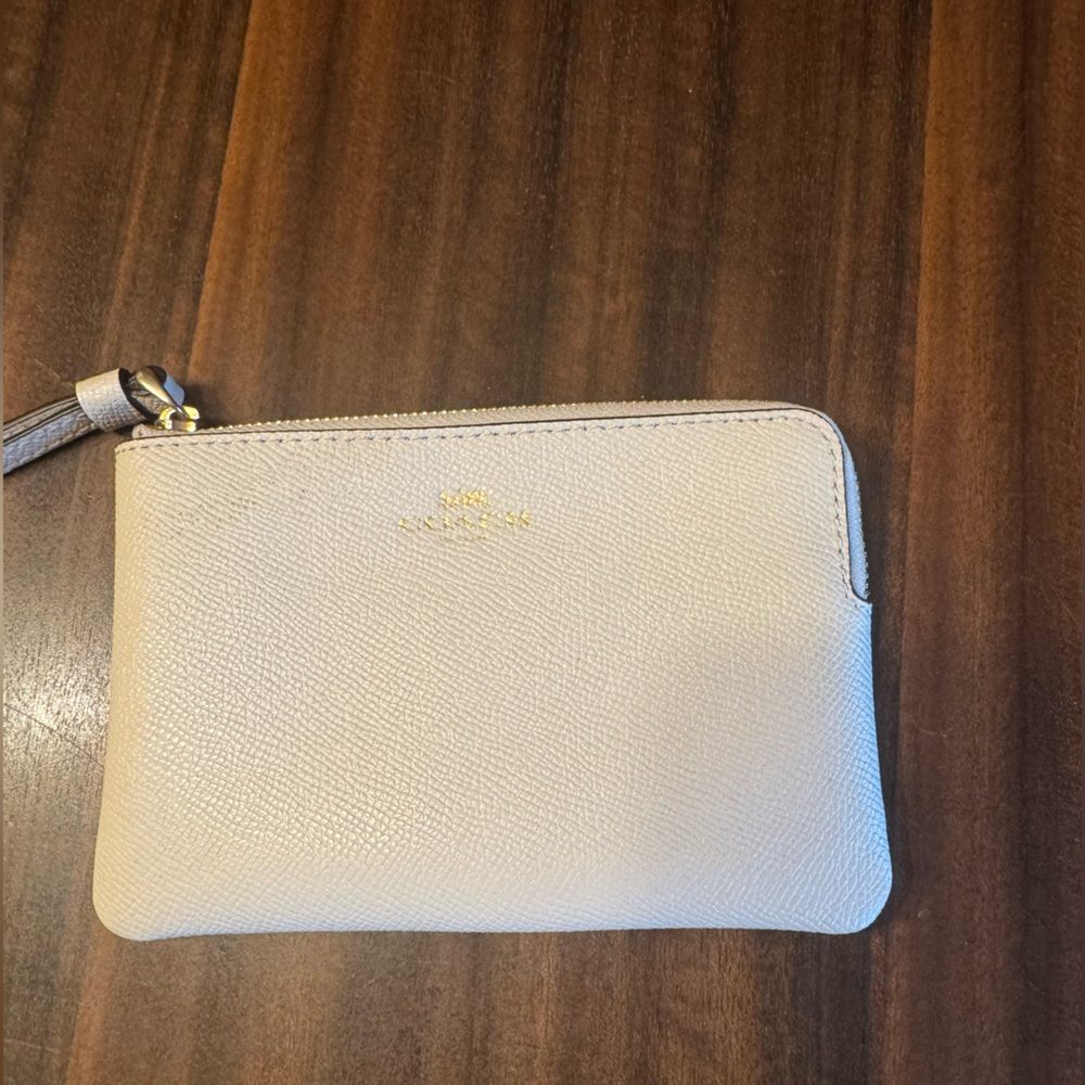 Coach Cream Wristlet Clutch